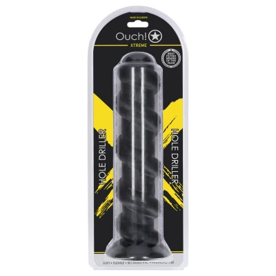 Ouch! Hole Driller - óriás anál plug (fekete) - 31,5 cm