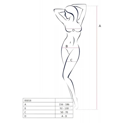 Passion BS016 - minimalista fekete necc fehérnemű szett (S-L)