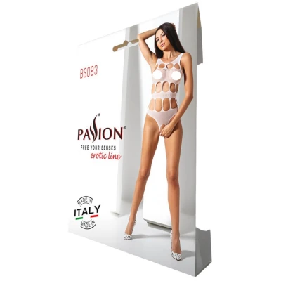 Passion BS083 - lyukacsos, nyitott, fehér body (S-L)