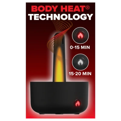 PDX Elite Milk Me Hotter - melegítő maszturbátor férfiaknak (fekete)