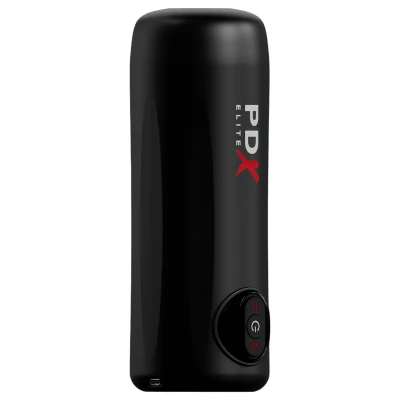 PDX Elite Moto Milker - akkus lökő-vibrációs maszturbátor (fekete)