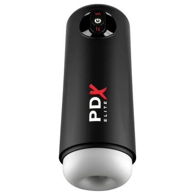 PDX Elite Moto Milker - akkus lökő-vibrációs maszturbátor (fekete)