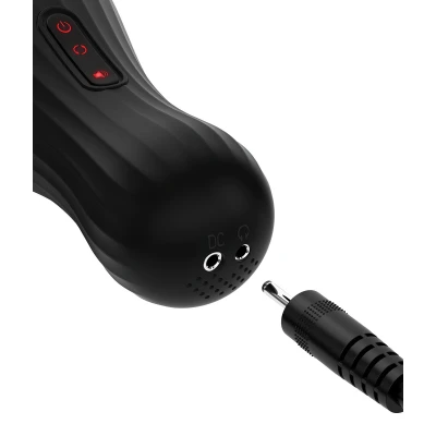 PDX Elite Rotobator - művagina, maszturbátor férfiaknak (átlátszó-fekete)