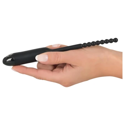 You2Toys Pearl Dilator - fekete gömbös, vibrációs húgycsőtágító dilátor (0,8 cm)