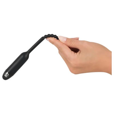 You2Toys Pearl Dilator - fekete gömbös, vibrációs húgycsőtágító dilátor (0,8 cm)