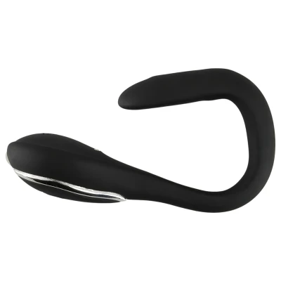 Penis Plug Dilator - fekete akkus, vibrációs húgycső dilátor (1 cm)