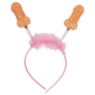 Péniszes fejpánt (pink-natúr)