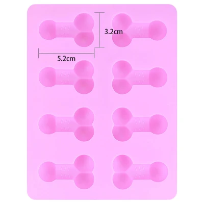 Pénisz formájú jégkocka készítő forma (pink)