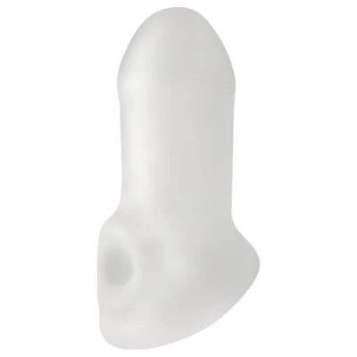 Perfect Fit Fat Boy Thin - fehér vastagító péniszköpeny (10 cm)