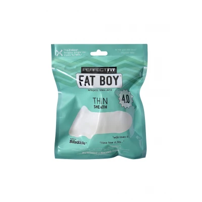 Perfect Fit Fat Boy Thin - fehér vastagító péniszköpeny (10 cm)