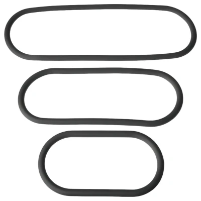 Perfect Fit Slim Wrap - vékony péniszgyűrű szett (fekete, 3 db)