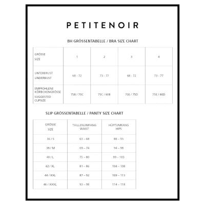 Petite Noir Exclusive - csíkos melltartó szett (fekete)