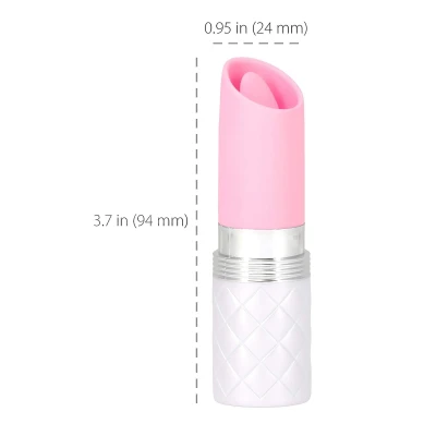 Pillow Talk Lusty - akkus, nyelves rúdvibrátor (fehér-pink)