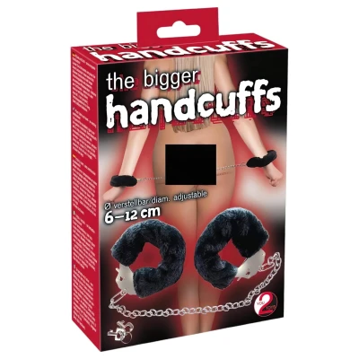 You2Toys - plüss szexbilincs hosszú lánccal (fekete)