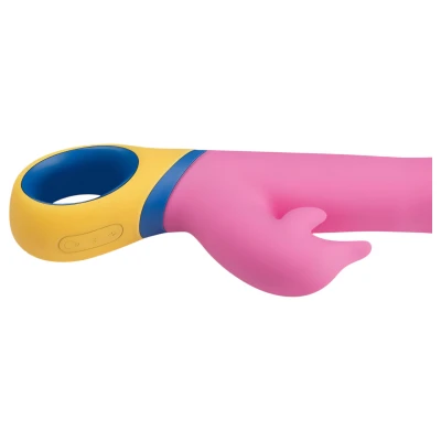 PMV20 Copy Dolphin - forgó, csiklókaros vibrátor (pink)