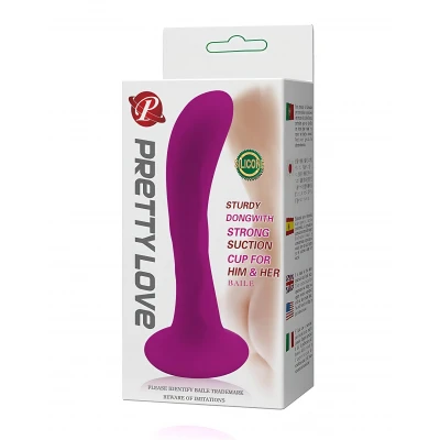 Pretty Love Baile - tapadókorong, íves anál plug (pink)