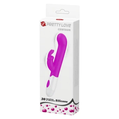 Pretty Love Centaur - nyuszis csiklókaros G-pont vibrátor (pink)