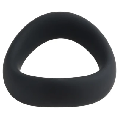 Pulselock Cocktura - csavart szilikon péniszgyűrű (fekete) - 45mm