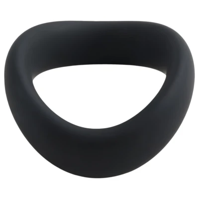 Pulselock Cocktura - csavart szilikon péniszgyűrű (fekete) - 47,5mm