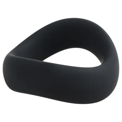 Pulselock Cocktura - csavart szilikon péniszgyűrű (fekete) - 47,5mm