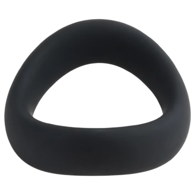 Pulselock Cocktura - csavart szilikon péniszgyűrű (fekete) - 47,5mm