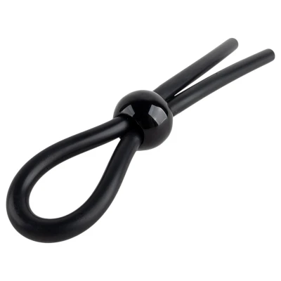 Pulselock Forge - állítható lasszós szilikon péniszgyűrű (fekete)