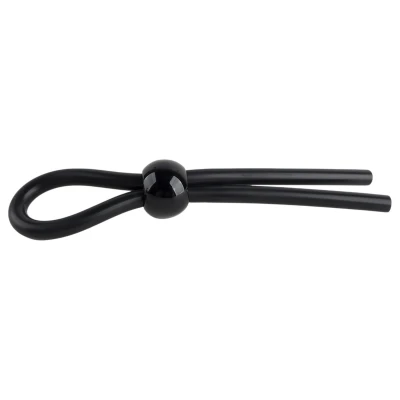 Pulselock Forge - állítható lasszós szilikon péniszgyűrű (fekete)