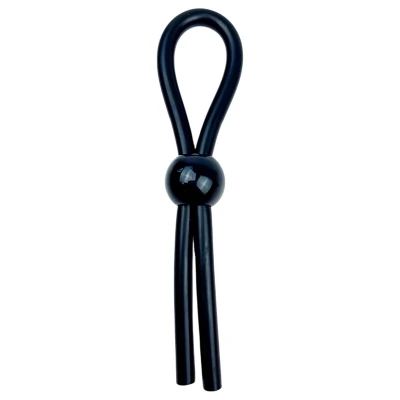 Pulselock Forge - állítható lasszós szilikon péniszgyűrű (fekete)