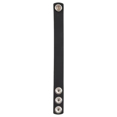 Pulselock Forge - állítható patentos szilikon péniszgyűrű (fekete) - 200mm