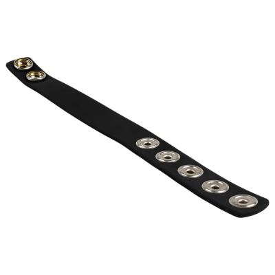Pulselock Forge - állítható patentos szilikon péniszgyűrű (fekete) - 228mm
