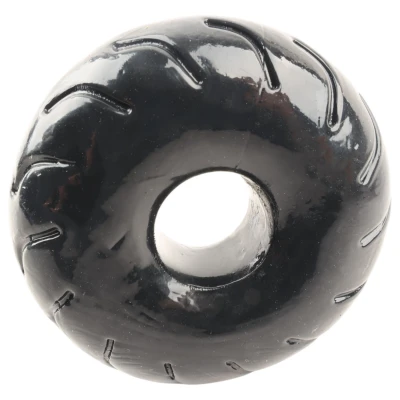 Pulselock Forge - fekete kerék mintás TPE péniszgyűrű (19 mm)