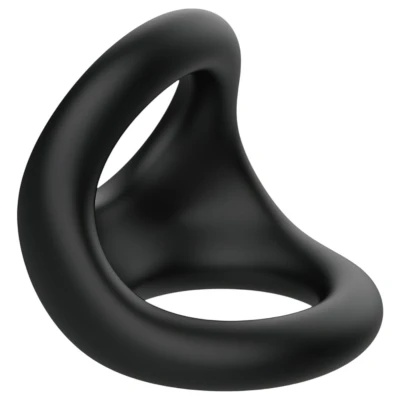 Pulselock Taur - kontúros pénisz- és heregyűrű (fekete)