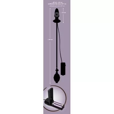 You2Toys Fanny Hill's - pumpálható anál vibrátor (fekete)