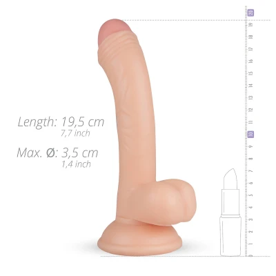 Real Fantasy Vince - herés fitymás dildó - 19,5 cm (testszínű)