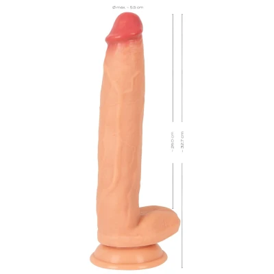 realistixxx Real Giant - extra nagy, herés dildó (testszínű)