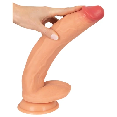 realistixxx Real Giant - extra nagy, herés dildó (testszínű)