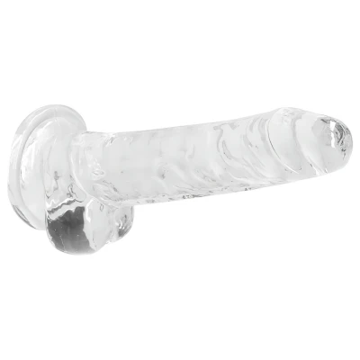 RealRock - átlátszó élethű dildó (átlátszó, 17 cm)