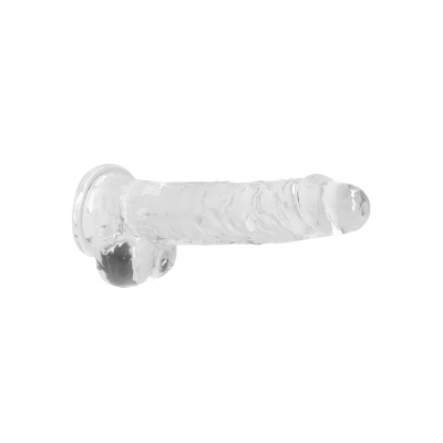 RealRock - átlátszó élethű dildó (átlátszó, 19 cm)