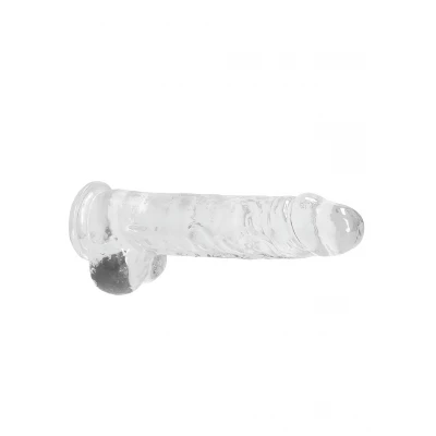 RealRock - átlátszó élethű dildó (átlátszó, 22 cm)