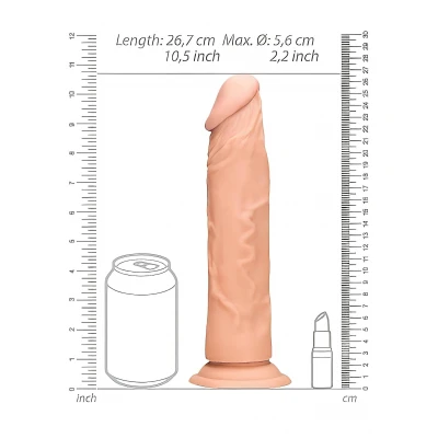 RealRock Dong 10 - élethű dildó (25 cm, testszínű)