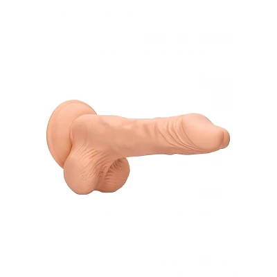 RealRock Dong 8 - élethű, herés dildó (20 cm, testszínű)