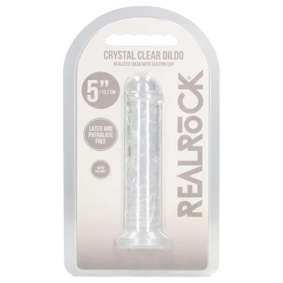 RealRock - élethű dildó tapadókoronggal (átlátszó) - 12,7 cm