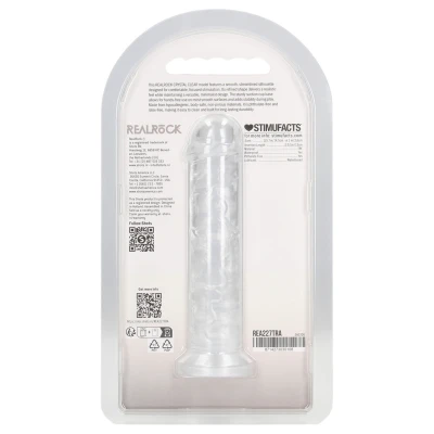 RealRock - élethű dildó tapadókoronggal (átlátszó) - 12,7 cm