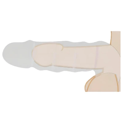RealRock Penis Sleeve 8 - testszínű élethű péniszköpeny hosszabbító (21 cm)