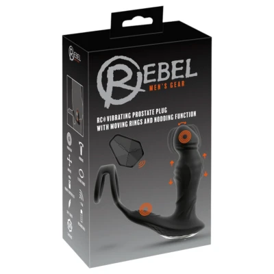 Rebel - lökő prosztata vibrátor (fekete)