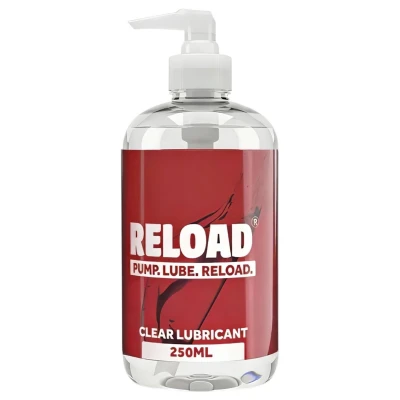 Reload - átlátszó vízbázisú síkosító pumpás flakonban (250ml)