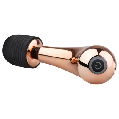 Rosy Gold Wand Mini Curve - masszírozó vibrátor (rosegold)
