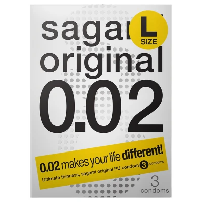 Sagami Original 0.02 L - ultravékony óvszer (58 mm, 3 db)