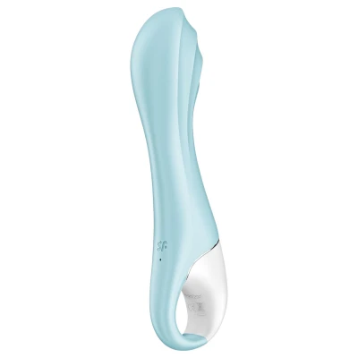 Satisfyer Air Pump Vibrator 5 - app-vezérelt pumpás vibrátor (kék)