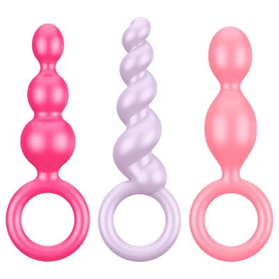 Satisfyer Booty Call - színes anál plug szett (3 részes)